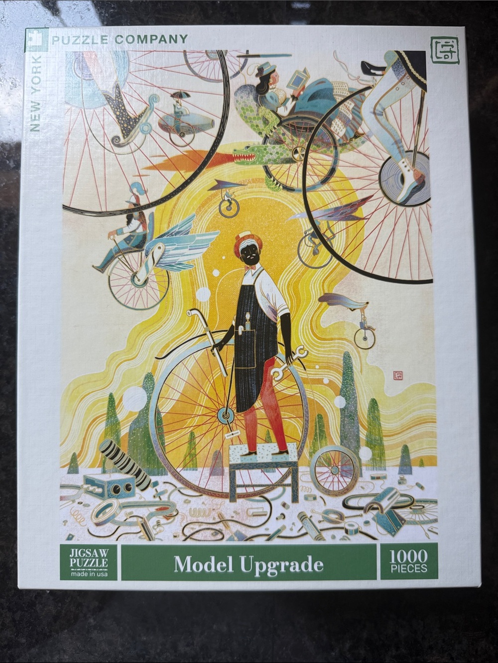 Puzzle Company Model Upgrade 1000-Piece Jigsaw Puzzle - Yellow/Green/Red Artwork